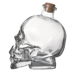 بطری شیشه ای طرح جمجمه